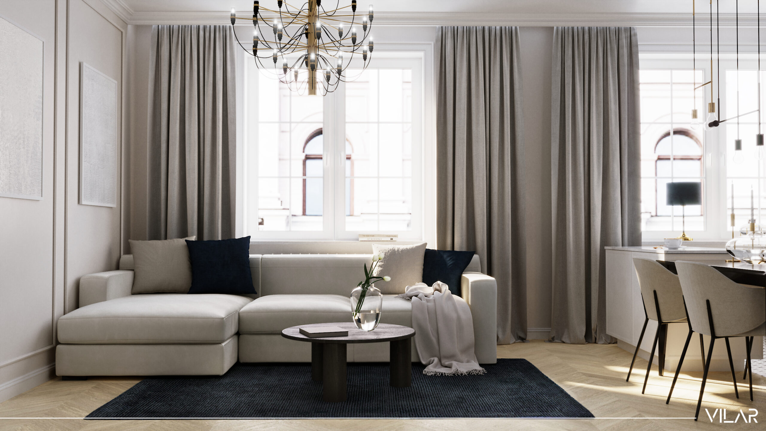 projektant-wnetrz-warszawa-salon-modern-classic