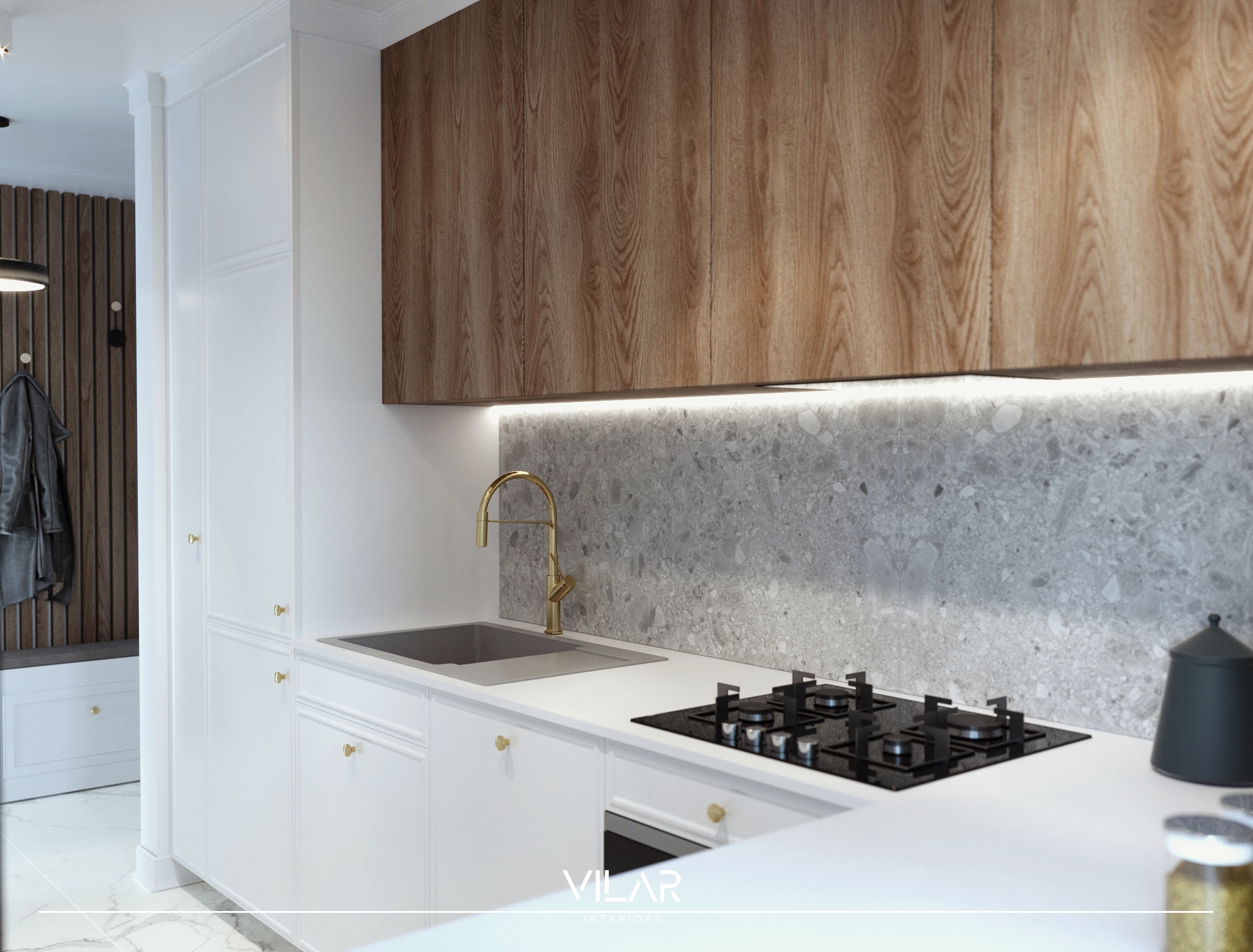 kuchnia-biale-dolne-szafki-i-drewniane-gorne