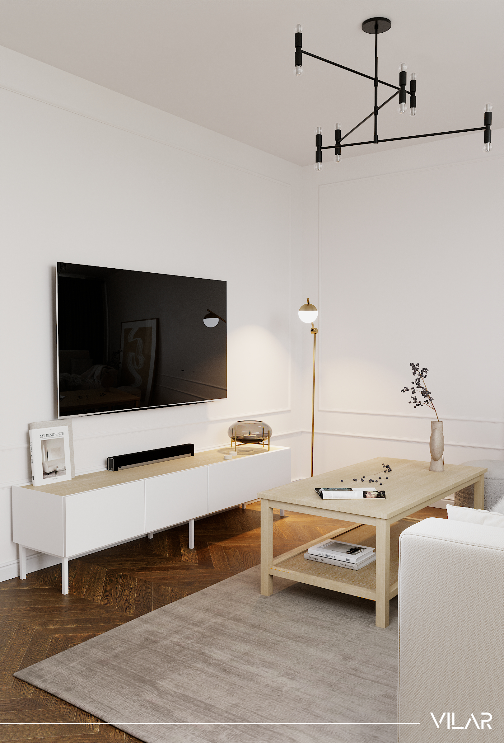 bialy-jasny-salon-i-ciemna-podloga-w-jodelke