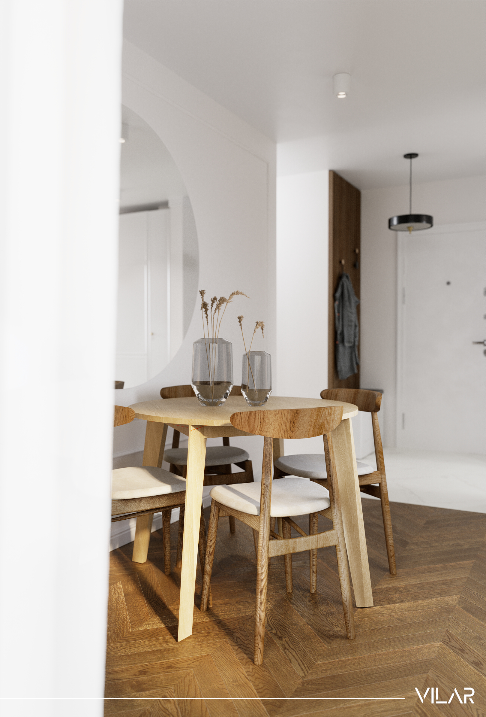 okragly-drewniany-stol-i-drewniane-krzesla